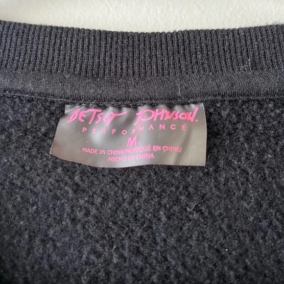 Betsey Johnson Vintage Black Crew Neck Sweater - M - spell out label -streetwear - Picture 4 of 7